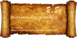 Rottenstein Szaléz névjegykártya